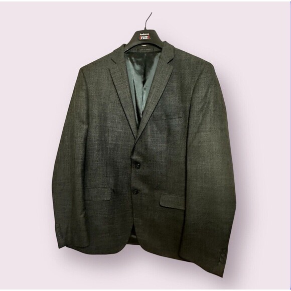 Van Heusen Flex Mens Stretch Regular Fit Suit Jacket Modern Dark Gray 42 - Picture 1 of 4
